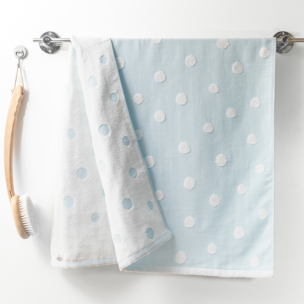 今治製 水玉バスタオル