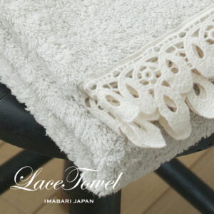 今治タオル レース フェイスタオル リボン Ribbon 約25×80cm 綿100% レース編み タオル 生地 コットン プレゼント ギフト お返し 内祝い 