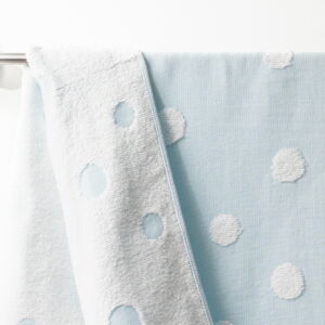 今治 バスタオル 水色 ドット ガーゼ 3枚セット まとめ買い 約60×110 cm ベビー タオル バスタオル かわいい 今治製 ドット