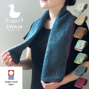 今治タオル フェイスタオル スポーツタオル 刺繍 伸縮性 今治 SWAM スワム 約 W25cm × T115cm 日本製 吸水性 可愛い 【 公式通販 ブラン