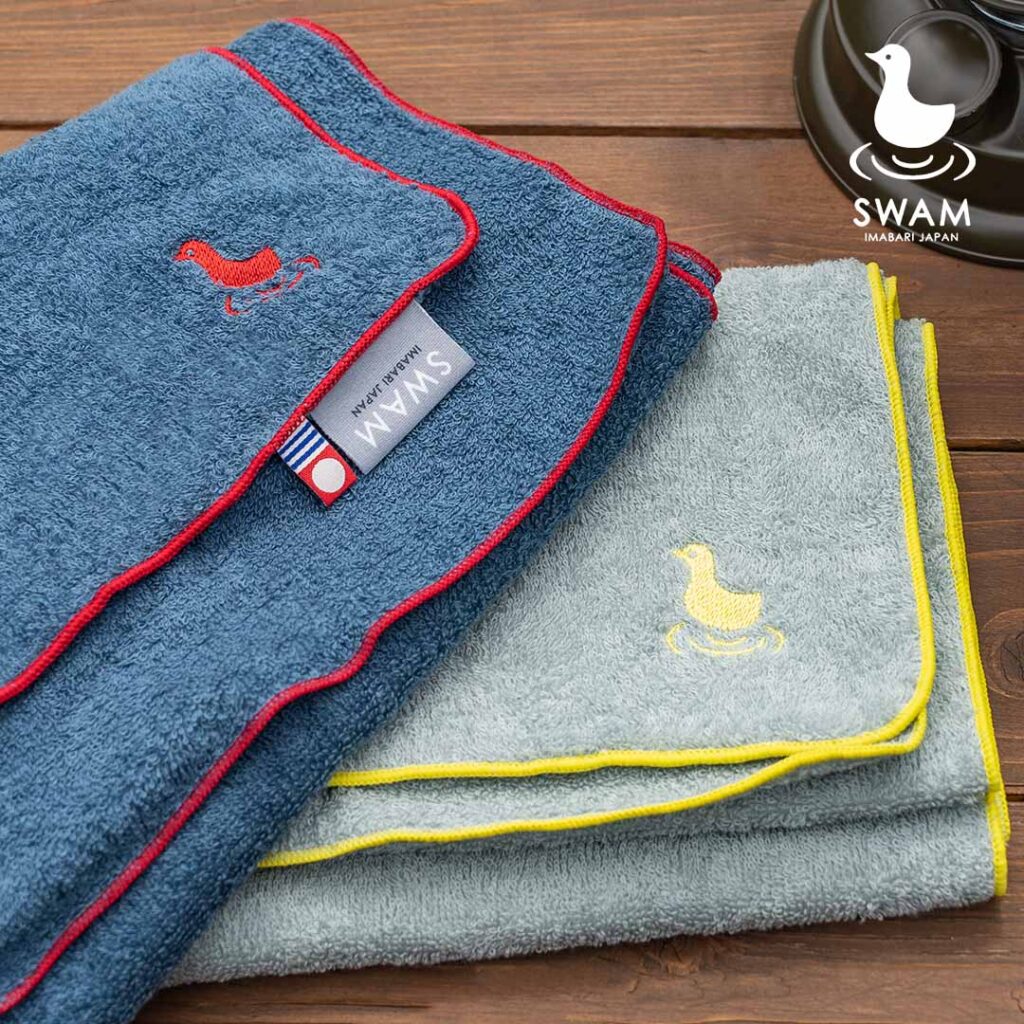 今治タオル フェイスタオル スポーツタオル 刺繍 伸縮性 今治 SWAM スワム 約 W25cm × T115cm 日本製 吸水性 可愛い 【 公式通販 ブラン