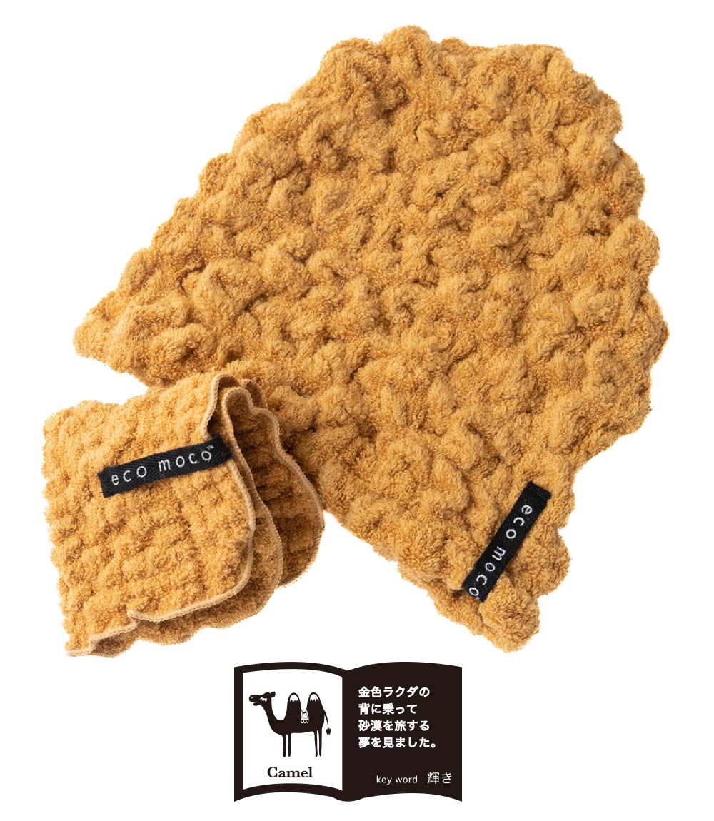 モコモコタオルキャップ+ミニハンカチのセット
